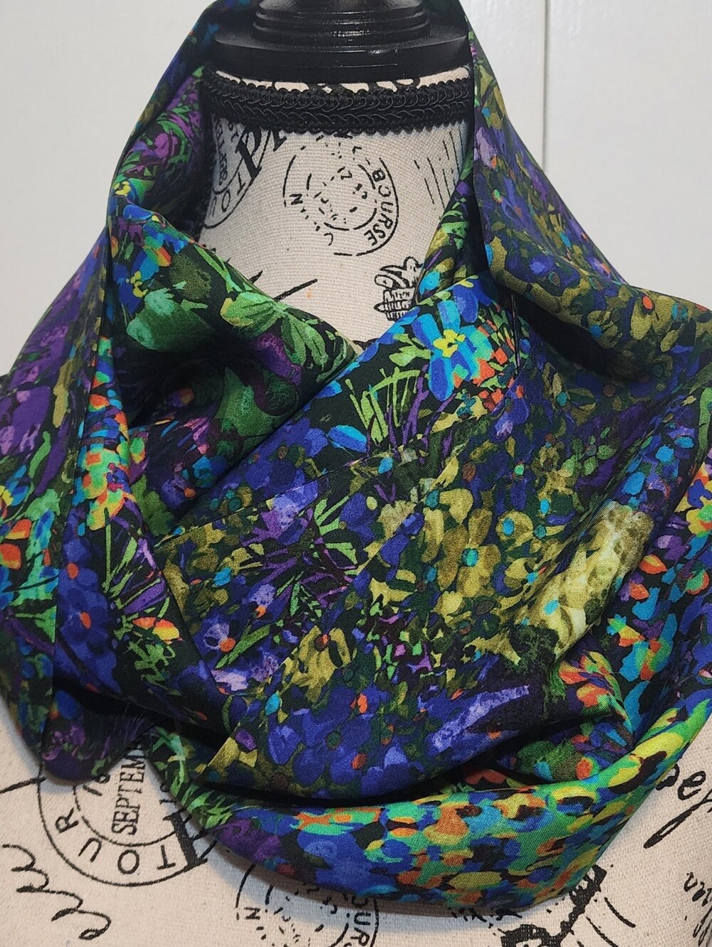 Floral Multicolor Infinity Scarf - Women Accessories